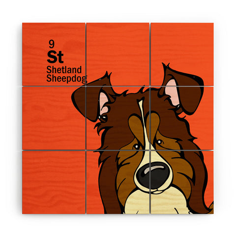 Angry Squirrel Studio Shetland Sheepdog 9 Wood Wall Mural