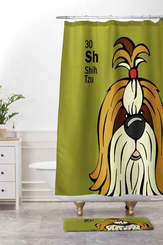 Angry Squirrel Studio Shih Tzu 30 Shower Curtain And Mat