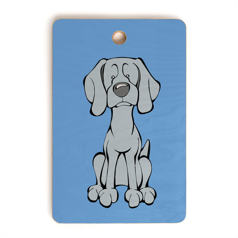 Angry Squirrel Studio Weimaraner 34 Cutting Board Rectangle
