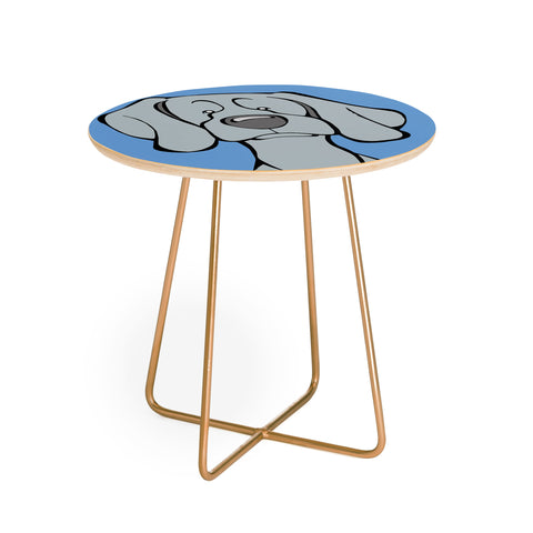 Angry Squirrel Studio Weimaraner 34 Round Side Table