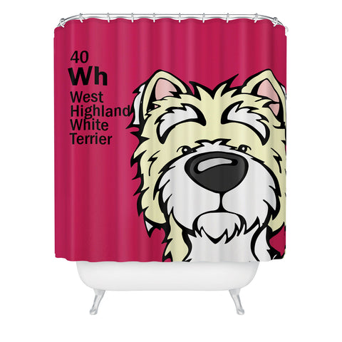 Angry Squirrel Studio Westie 40 Shower Curtain