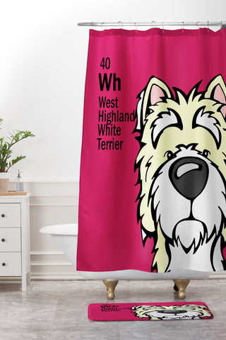 Angry Squirrel Studio Westie 40 Shower Curtain And Mat