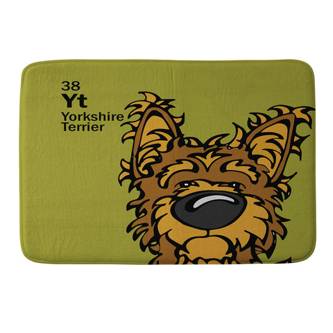 Angry Squirrel Studio Yorkshire Terrier 38 Memory Foam Bath Mat