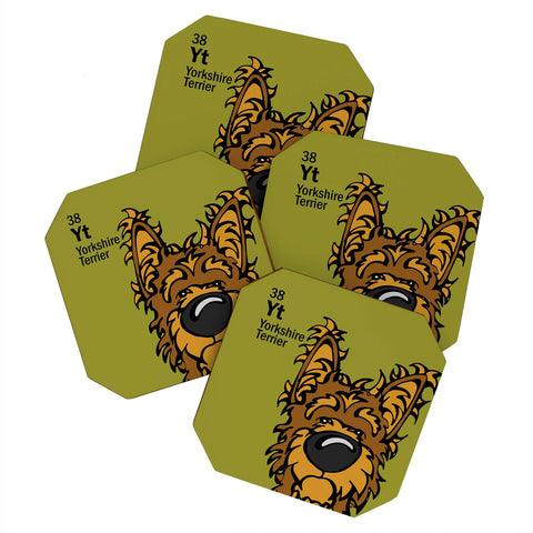 Angry Squirrel Studio Yorkshire Terrier 38 Coaster Set