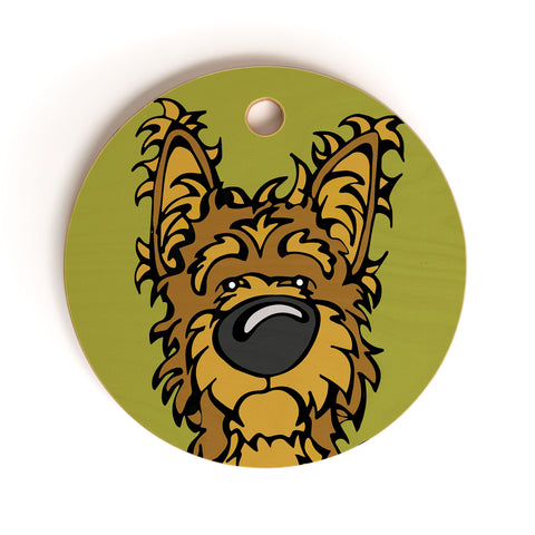 Angry Squirrel Studio Yorkshire Terrier 38 Cutting Board Round