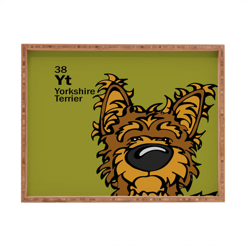 Angry Squirrel Studio Yorkshire Terrier 38 Rectangular Tray