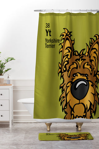 Angry Squirrel Studio Yorkshire Terrier 38 Shower Curtain And Mat