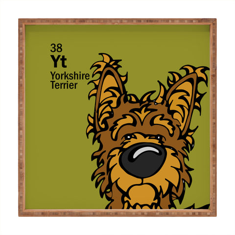Angry Squirrel Studio Yorkshire Terrier 38 Square Tray