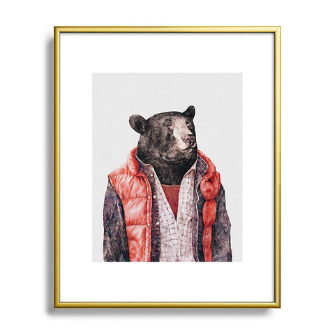 Animal Crew Black Bear Metal Framed Art Print