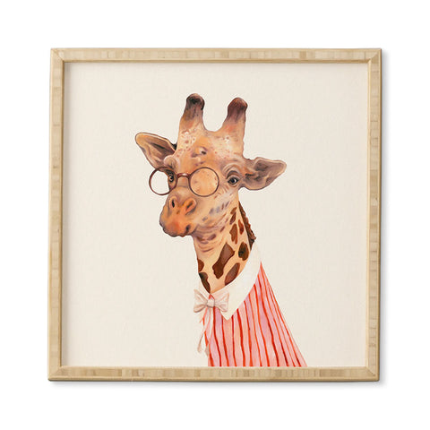 Animal Crew Lady Giraffe Framed Wall Art