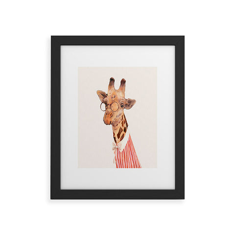 Animal Crew Lady Giraffe Framed Art Print