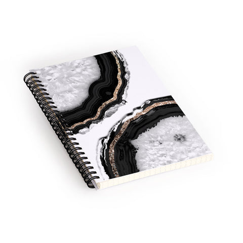 Anita's & Bella's Artwork Agate Glitter Glam 2 Spiral Notebook
