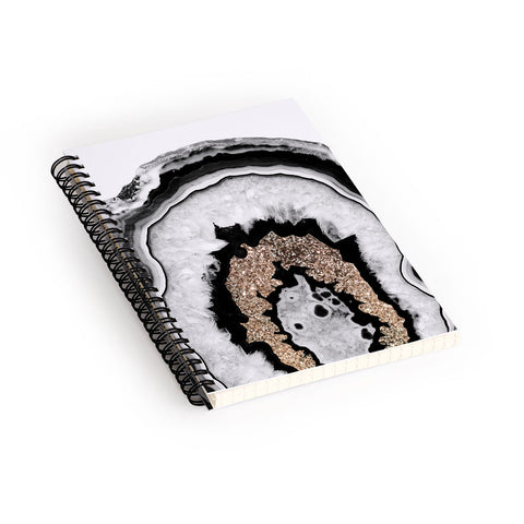 Anita's & Bella's Artwork Agate Gold Glitter 1 Spiral Notebook