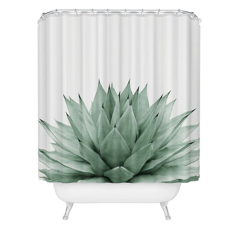 Anita's & Bella's Artwork Agave Green Summer Vibes Shower Curtain