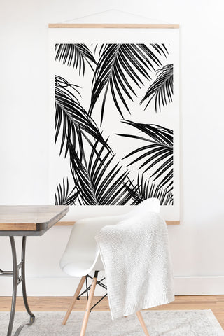 Anita's & Bella's Artwork Black Palm Leaves Dream 1 Art Print And Hanger