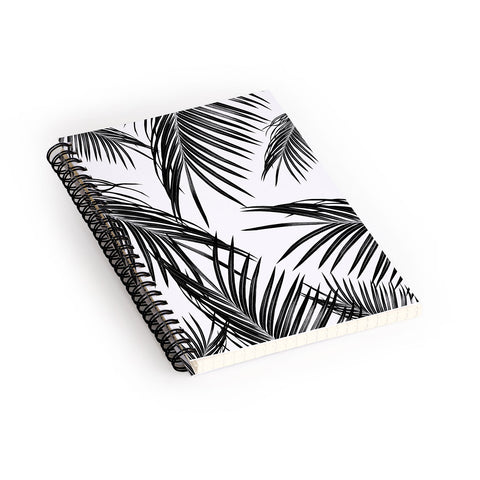 Anita's & Bella's Artwork Black Palm Leaves Dream 1 Spiral Notebook