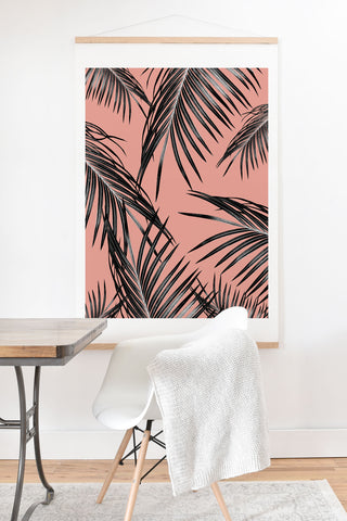 Anita's & Bella's Artwork Black Palm Leaves Dream 5 Art Print And Hanger