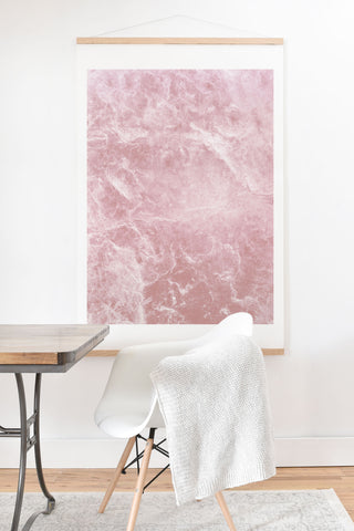 Anita's & Bella's Artwork Enigmatic Blush Pink Marble 1 Art Print And Hanger