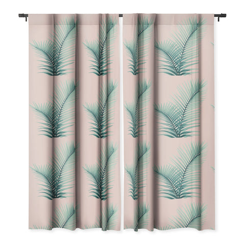 Anita's & Bella's Artwork Intertwined Palm Leaves in Love Blackout Window Curtain