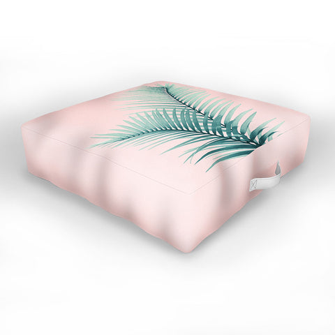 Anita's & Bella's Artwork Intertwined Palm Leaves in Love Outdoor Floor Cushion