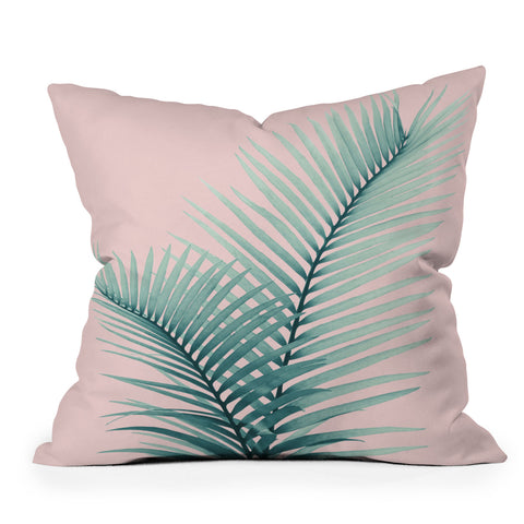 Anita's & Bella's Artwork Intertwined Palm Leaves in Love Outdoor Throw Pillow