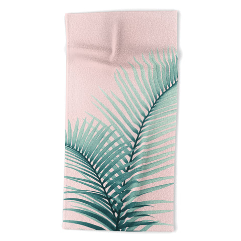 Anita's & Bella's Artwork Intertwined Palm Leaves in Love Beach Towel