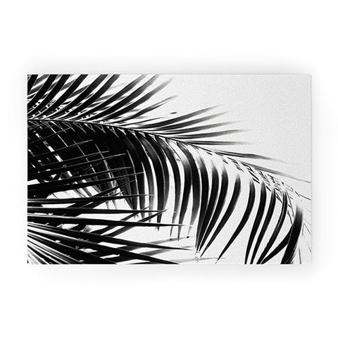 Anita's & Bella's Artwork Palm Leaves Black White Vibes Welcome Mat