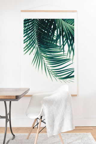 Anita's & Bella's Artwork Palm Leaves Green Vibes 4 Art Print And Hanger