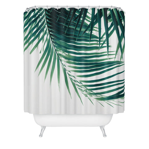 Anita's & Bella's Artwork Palm Leaves Green Vibes 4 Shower Curtain