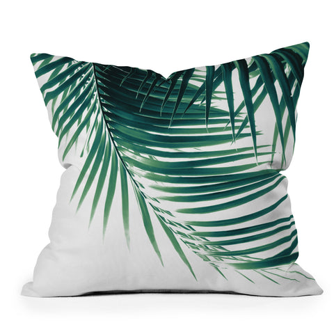 Anita's & Bella's Artwork Palm Leaves Green Vibes 4 Throw Pillow