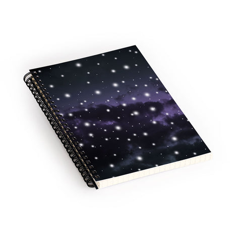 Anita's & Bella's Artwork Purple Midnight Blue Cosmos 1 Spiral Notebook
