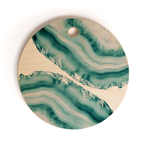 Anita's & Bella's Artwork Soft Turquoise Agate 1 Cutting Board Round