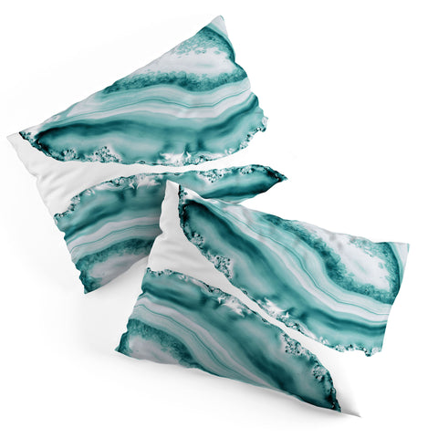 Anita's & Bella's Artwork Soft Turquoise Agate 1 Pillow Shams