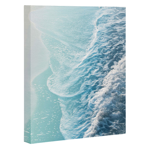Anita's & Bella's Artwork Soft Turquoise Ocean Dream Waves Art Canvas