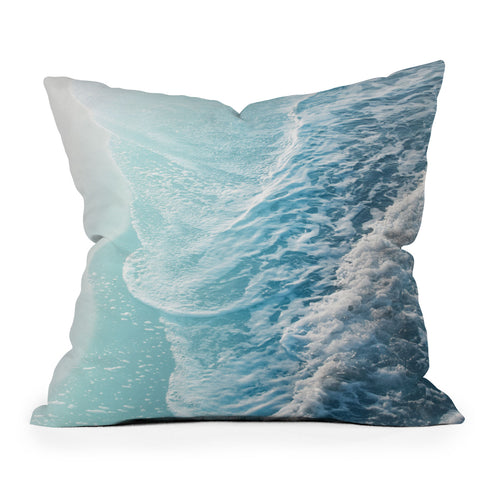 Anita's & Bella's Artwork Soft Turquoise Ocean Dream Waves Outdoor Throw Pillow