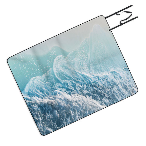 Anita's & Bella's Artwork Soft Turquoise Ocean Dream Waves Picnic Blanket