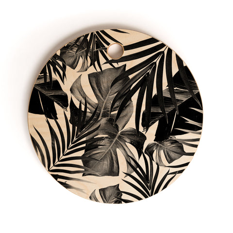 Anita's & Bella's Artwork Tropical Jungle Leaves 10 Cutting Board Round