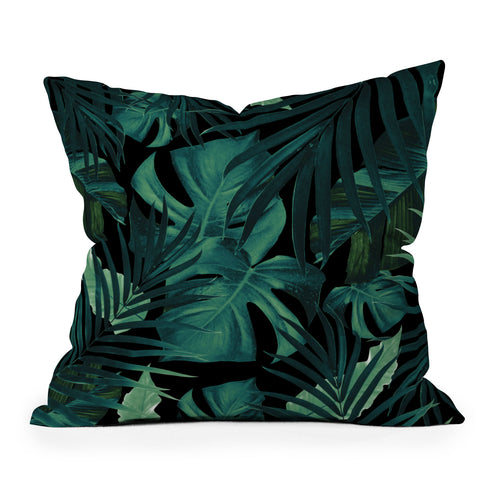 Anita's & Bella's Artwork Tropical Jungle Night 1 Outdoor Throw Pillow