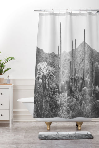 Ann Hudec A Gathering of Cacti Shower Curtain And Mat