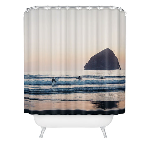 Ann Hudec Cape Kiwanda Surfers Shower Curtain