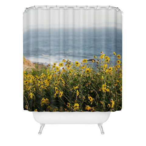 Ann Hudec Coastal Wildflowers Shower Curtain