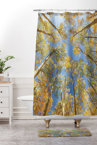 Ann Hudec Colorado Autumn Aspens Shower Curtain And Mat