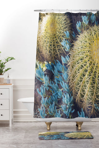Ann Hudec Desert Cactus Garden Shower Curtain And Mat