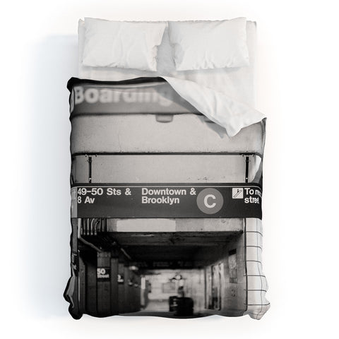 Ann Hudec Downtown and Brooklyn NYC Duvet Cover