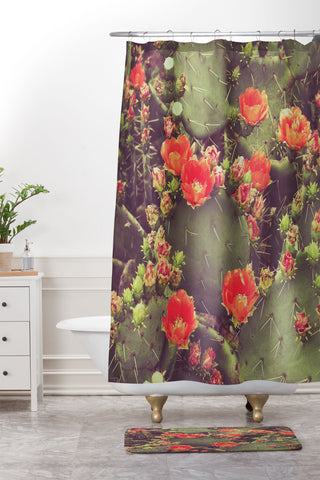 Ann Hudec Flamenco Desert Roses Shower Curtain And Mat