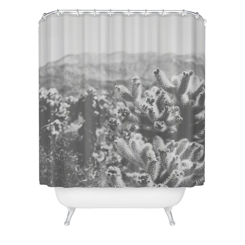Ann Hudec Joshua Tree Cholla Cactus Shower Curtain