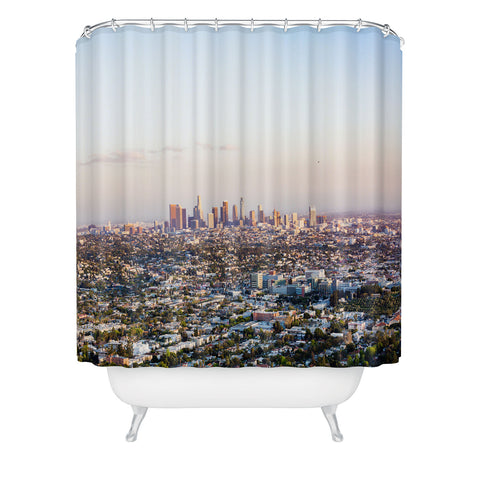 Ann Hudec Los Angeles Skyline Shower Curtain