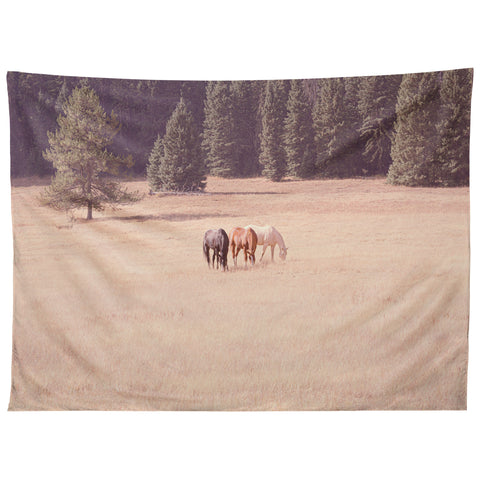 Ann Hudec Montana Horses Tapestry