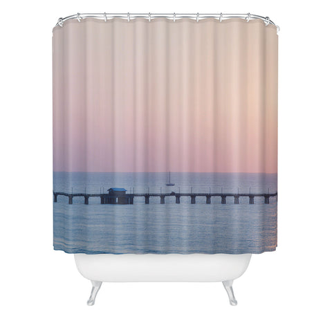Ann Hudec Morning Sail x Florida Coast Shower Curtain