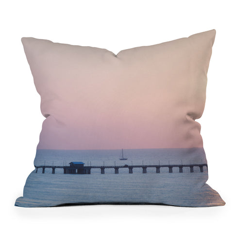 Ann Hudec Morning Sail x Florida Coast Throw Pillow